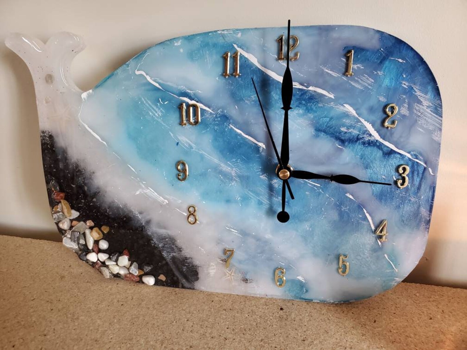 Resin whale clock Etsy