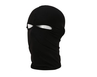 Black Ultra thin 2 hole Balaclava Ski Moto Bike Face Mask Sports