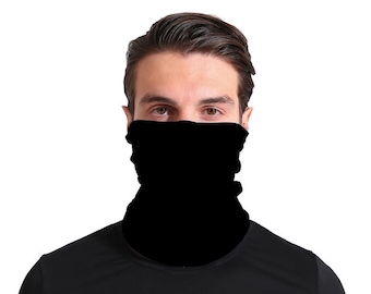 Seamless Bandana Face Covering Mask Biker Gaiter Tube Snood Scarf Neck Cover