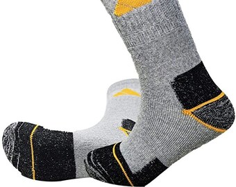 Mens high-quality Grey Work Socks Heavy Duty Boot Workwear