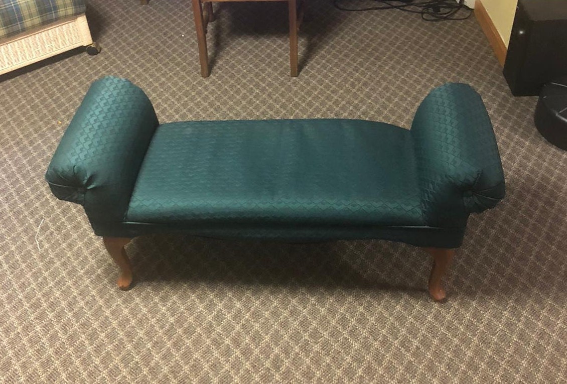 Vintage Chaise Lounge in Emerald Green Etsy