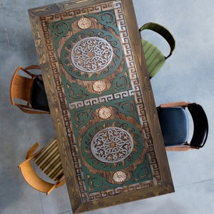 Vintage Dining Table for Home, Unique Handcarved Dining Room Table, Livingroom Large Table, Dining Table Handmade Furniture