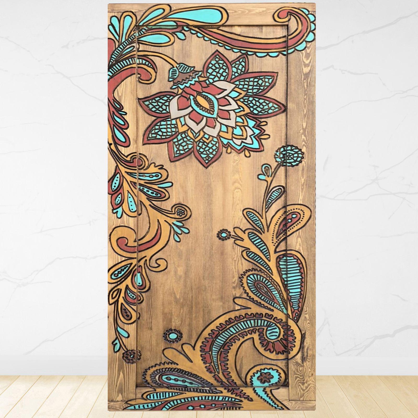 Hand-painted Mandala Wooden Door: Custom Interior or Exterior - Etsy