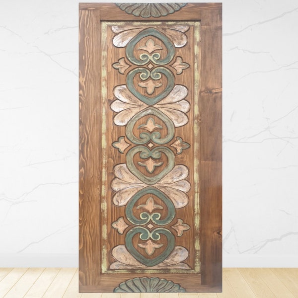 Relief Barn Doors, Living Room Door, Exterior Door, Floral Hand Carved Doors, Decorative Panel Doors, Acrylic Hand Wood Entrance Front Door