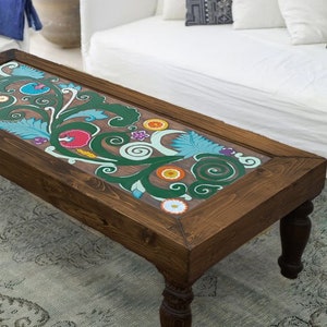 Einzigartiger Couchtisch, rustikaler moderner Couchtisch, kleiner Tisch aus Massivholz, rustikaler großer Couchtisch im Landhausstil, Live Edge Couchtisch