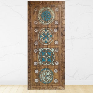 Hand Carved Barn Door: Custom Craftsman Wood Entry Door