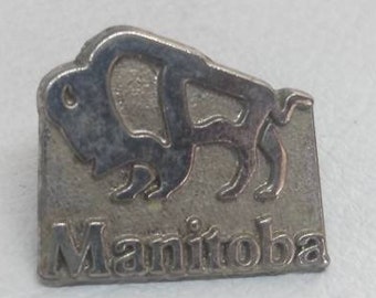 Manitoba Bison Buffalo Winnipeg Canada Province Pin Pinback vintage antique Lake Winnipeg Backpack Jacket Christmas Gift Stocking Stuffer