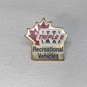 Triple E Recreational Vehicles Canada snowmobile Winter Outdoor Antique Pinback Pin Vintage skidoo Ski-doo Christmas Gift Stocking Stuffer
