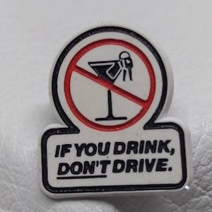 If you Drink, Don't Drive Antique Pinback Retro Pin Vintage Rare 1980s Sober MADD Mother Against Drunk Christmas Gift Stocking Stuffer