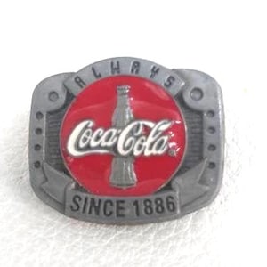 Red Gray Coca-Cola Pin Antique Pinback Vintage Bottle Soda Soft Drink Diet Coke Bottle Gift Idea Coca Cola Christmas Gift Stocking Stuffer