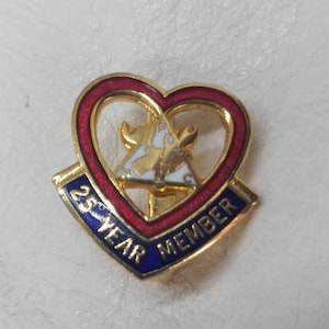 Loyal Order of Moose 25 Years Member Moose Head Heart Vintage Antique Pin Pinback Vintage Fraternity lodge Christmas Gift Stocking Stuffer