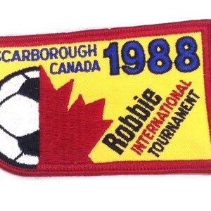 1988 Scarborough Robbie Patch Badge Canada Soccer FC Football Club Antique Vintage jacket backpack bag