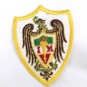 Uruapan Mexiko Morelos Institute Emblem Gymnasieförberedande Vapensköld Antik Vintage Märke Tygmärke Ryggsäck Julklapp Julklapp
