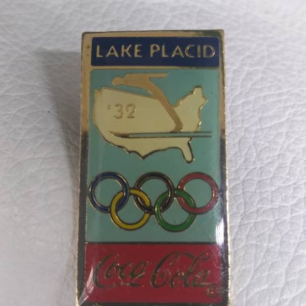 Lake Placid XIII New York NY Winter Games 1980 Antique Collector Pinback Push Pin Vintage Gift for Athletes Christmas Gift Stocking Stuffer