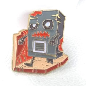 AC Furnace Monster? Pin Transformer cyborg computer Pinback vintage antique gift geek funny kawaii zombie Christmas Gift Stocking Stuffer