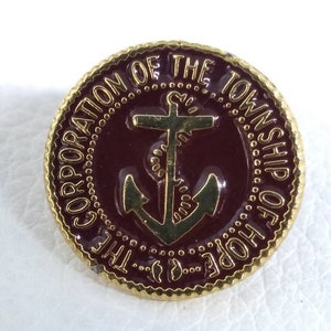 Township of Hope British Columbia BC Canada Province Pin Pinback vintage antique anchors Backpack Jacket Bag Christmas Gift Stocking Stuffer