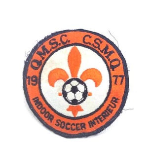 Naszywka O.M.S.C. C.S.M.O. Halowa piłka nożna 1977, Quebec Football, antyczny, prezent w stylu vintage, kurtka trenerska, plecak