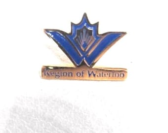 Región de Waterloo Escudo de armas Bandera Ontario Provincial Pin Canadá Pinback vintage antiguo Canadiense Regalo de Navidad Calcetín de relleno