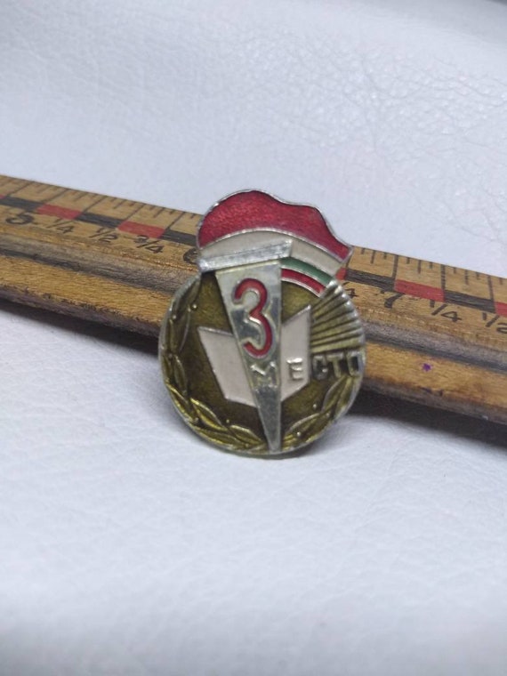 Torch Patriotic Soviet Russian Pin USSR Jewelry A… - image 8