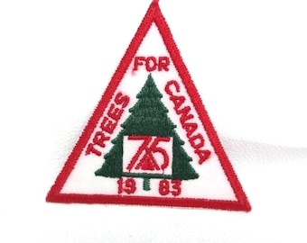 Trees for Canada 1983 Triangular Badge Canadian Boy Scouts eagle scout merit badge NCR Gift for Troop leader Patch