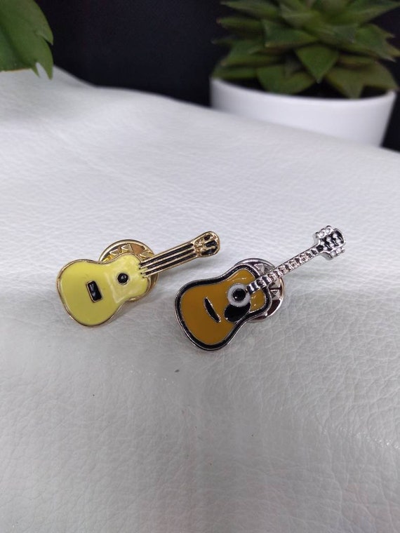 Guitar Banjo Ukulele Antique Pinback enamel Pin V… - image 7