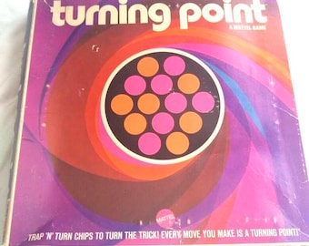 Turning Point Von Mattel Vintage Antique 1969 Alter 8 bis Erwachsene, 2 Spieler Table Top Brettspiel Geschenk Brettspiel Family Night Mind Strategiespiel