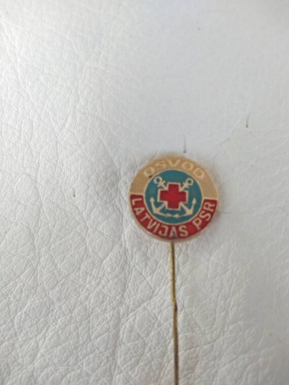 Latvia Patriotic Soviet Russian Pin USSR Jewelry … - image 3