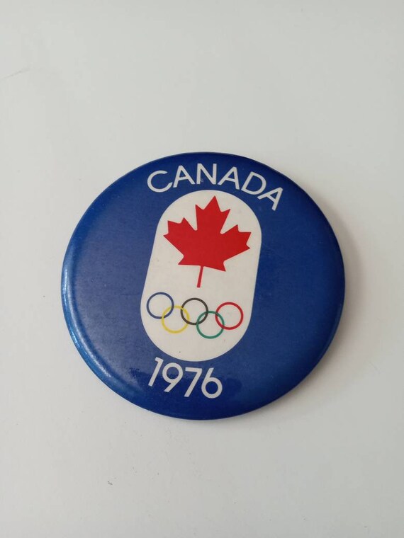 Large 1976 Montreal Olympic pinback pin Quebec Ca… - image 10