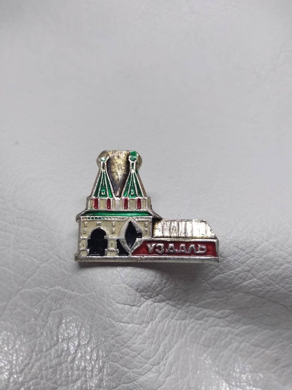 Building Patriotic Soviet Russian Pin USSR Jewelr… - image 7