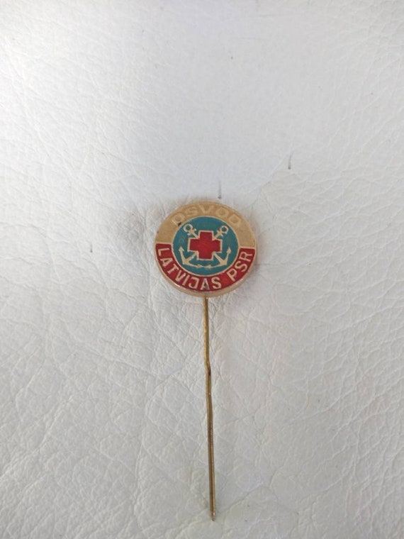 Latvia Patriotic Soviet Russian Pin USSR Jewelry … - image 7