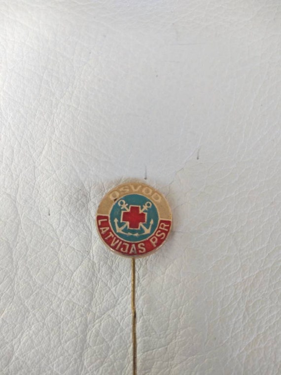 Latvia Patriotic Soviet Russian Pin USSR Jewelry … - image 6