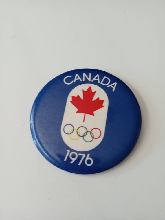 Large 1976 Montreal Olympic pinback pin Quebec Ca… - image 5