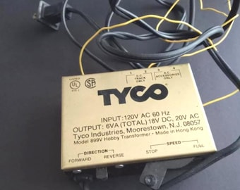 TYCO Model 899V Hobby Transformer Input 120V AC 60Hz Output: 6VA Train Collector rail enthusiast buff Christmas Gift Stocking Stuffer