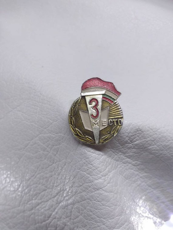 Torch Patriotic Soviet Russian Pin USSR Jewelry A… - image 6