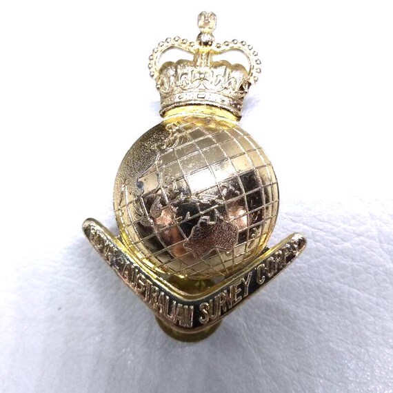 Royal Australian Survey Corps Military RA Svy Hat Pin Badge Hardware Insignia Antique Retro Vintage Rare Christmas gift Stocking stuffer View 6