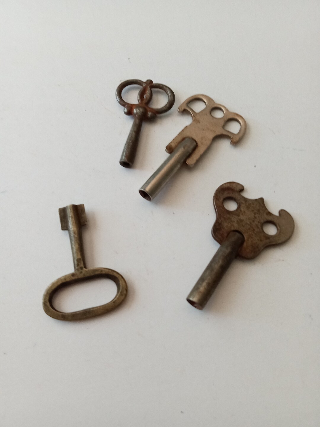 Vintage Windup Keys for Clocks Type Skeleton Antique Solid Steel