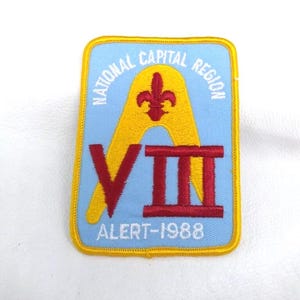 Parche de alerta de la Región Capital Nacional VIII de 1988 Insignias de mérito de las Guías Scouts Canadienses Líder de tropa Regalo de Navidad de Quebec Media de relleno
