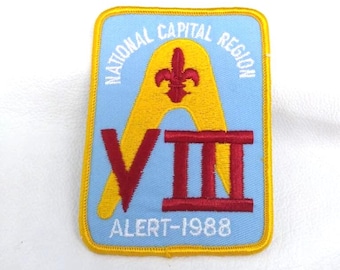 National Capital Region VIII Alert 1988 Patch Canadian Boy Scout Girl Guide merit badges Troop leader Quebec