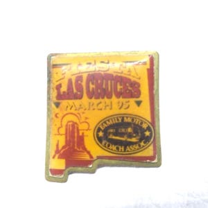 Las Cruces New Mexico USA US Santa Fe Albuquerque FMCA Pinback Pin Vintage RV Motor Coach Camping Weihnachtsgeschenk Strumpf Stuffer