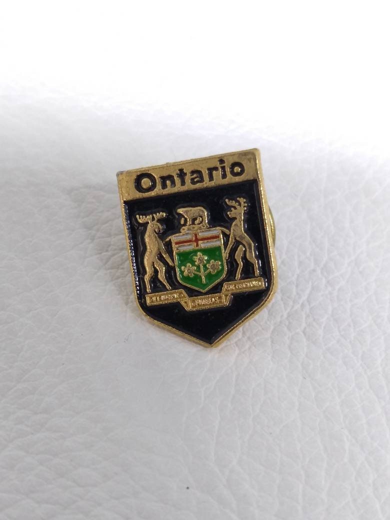 PROVINCE OF ONTARIO COAT OF ARMS LAPEL PIN 