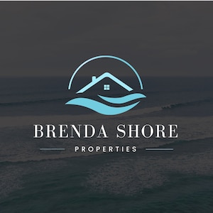 Sea House Logo, Ferienhaus Logo, Mieten Logo-Design, Ferienhaus Logo, Airbnb Marke, Makler Logo, Haus am Meer, Canva Template