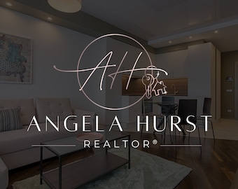 Rose Gold Realtor Logo, House Logo Design, Modern Real Estate Logo, Canva Branding Template, Luxury Realtor Logo, Signature Realtor Brand