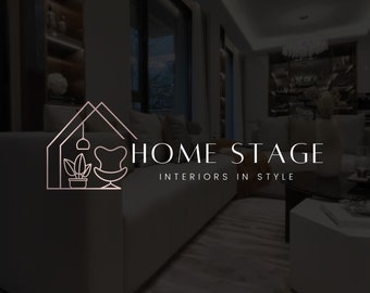 Home Staging Logo, Interior Design Logo, Home Furniture Logo Design, Canva Branding Kit, Editable Template, Luxury House Logo, Homeware Shop