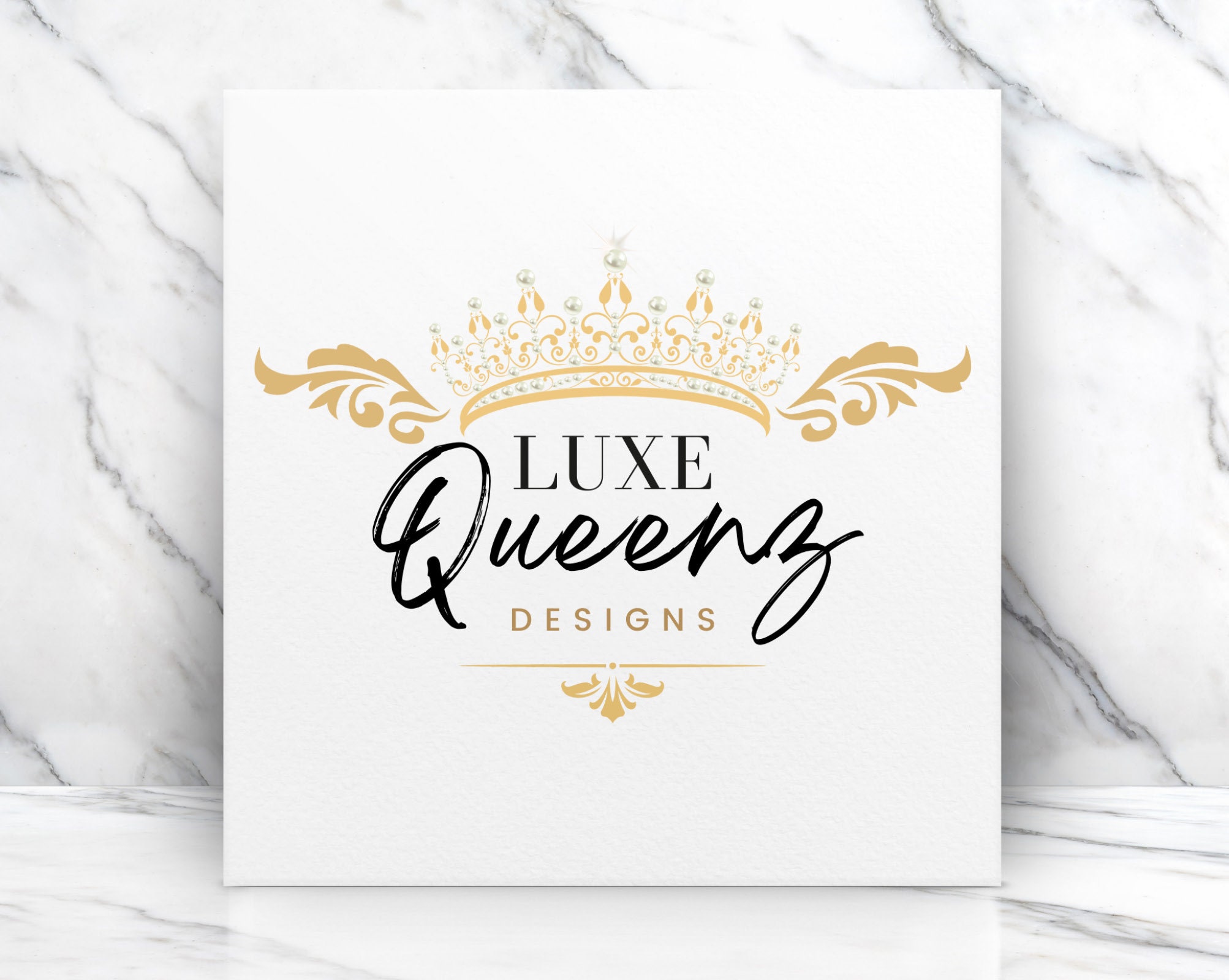 Premium Vector  Golden queen logo, luxury beauty salon logo, long hair  logo design