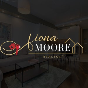 Realtor Logo Design, Real Estate Logo and Branding Template, Gold Key and House Logo, Monogram Realtor Logo, Luxury Modern Logo, Canva