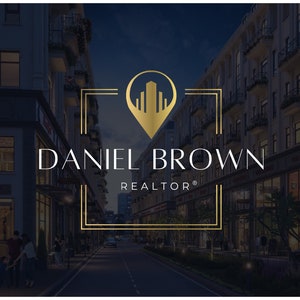 Realtor Logo and Branding Design Template Canva, Real Estate Logo, Realtor Branding, House Logo Design Template, Interior Logo, Commercial
