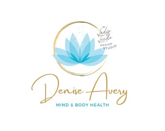 Lotus Logo Design Template: Wellness Branding Kit (DIY Canva Template)