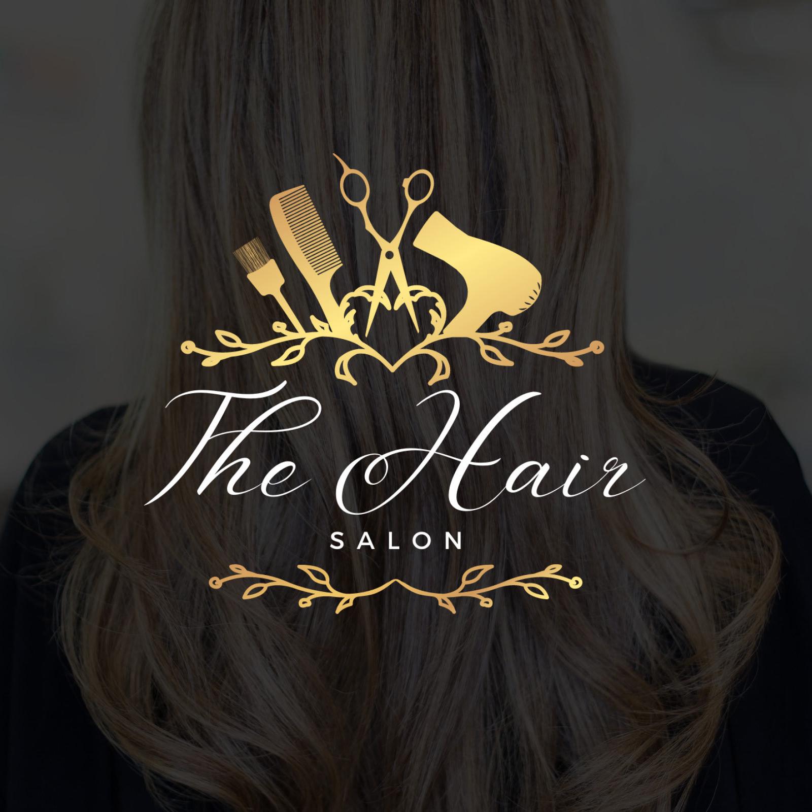 hair dresser logo design Hair logo