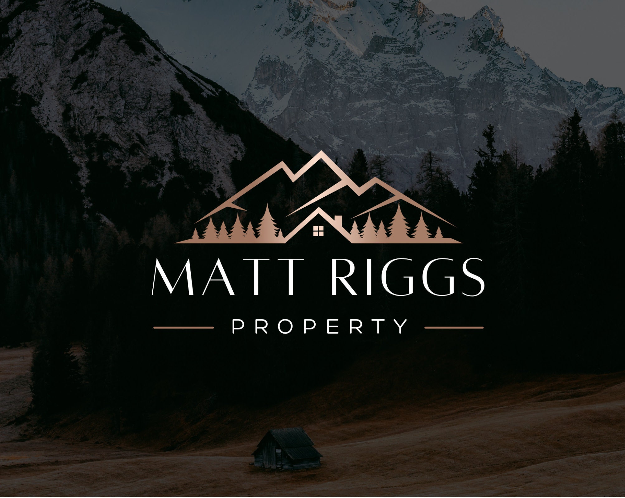 Mountain House Logo Cabin Logo Design Real Estate Branding Etsy Canada