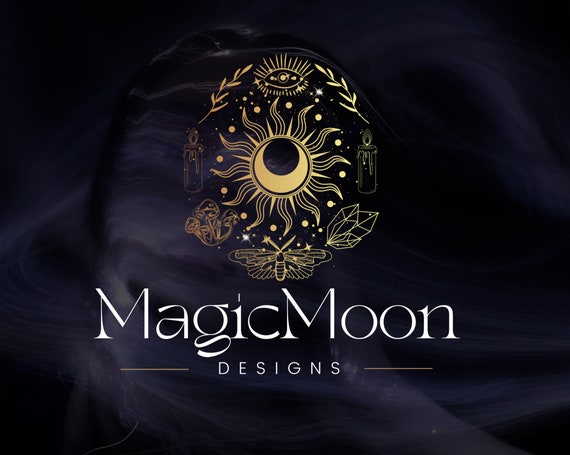 Buy Witchy Logo Design, Celestial Logo, Astrology Logo, Magic Shop Branding  Template for Canva, Occult Logo, Crystal and Mushroom, Gold Black Online in  India - Etsy